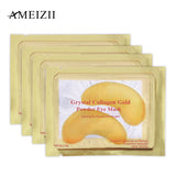 AMEIZII 2Pcs=1Pair 24K Gold Crystal Collagen Eye Mask Eye Patches For Eye Care Dark Circles Remove Anti-Aging Wrinkle Skin Care