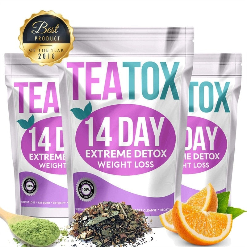 100% Pure Natural Fat Burning Weight Loss Tea 14 Days Colon Cleanse Detox Tea For Man and Women Tea Belly Slimming Tea Teatox